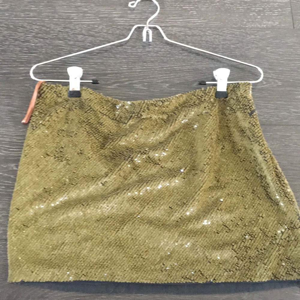 Haute Hippie Green Sequin Mini Skirt : Size Small